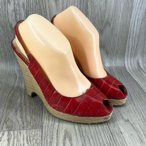 Oscar de la Renta Red Wedges